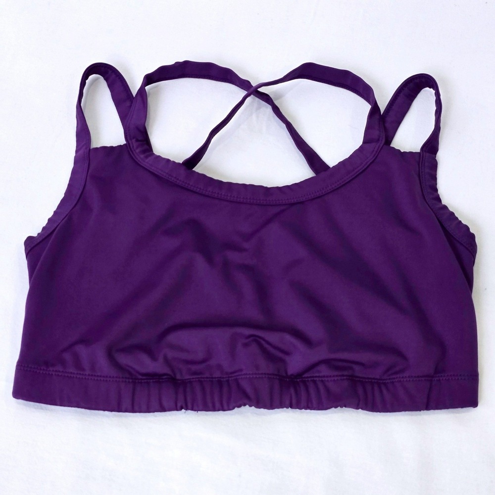 Women's Purple Strappy Sports Bra